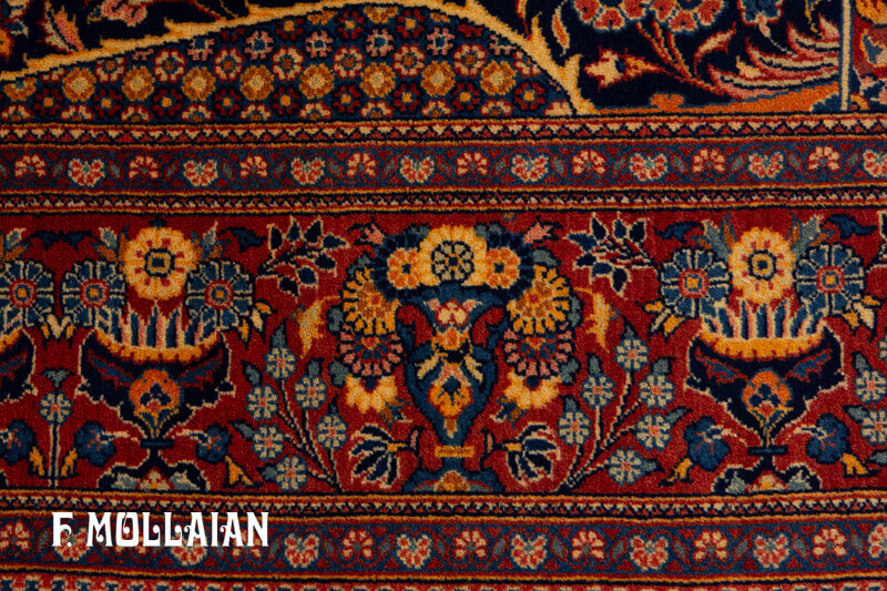 Antique Persian Kashan (Dabir) Rug n°:48204323